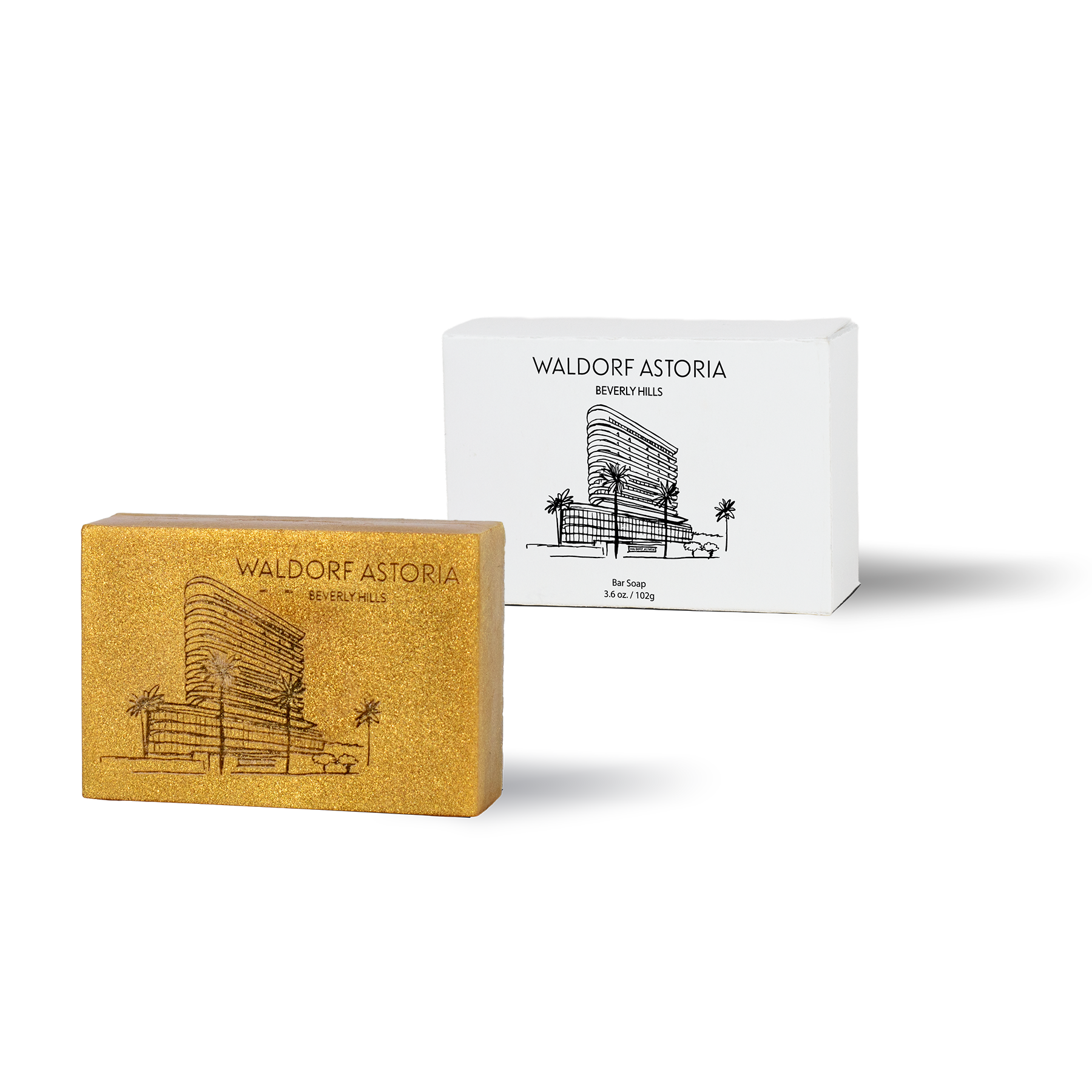 Signature Branded™ Gold Rectangle Bar Soap