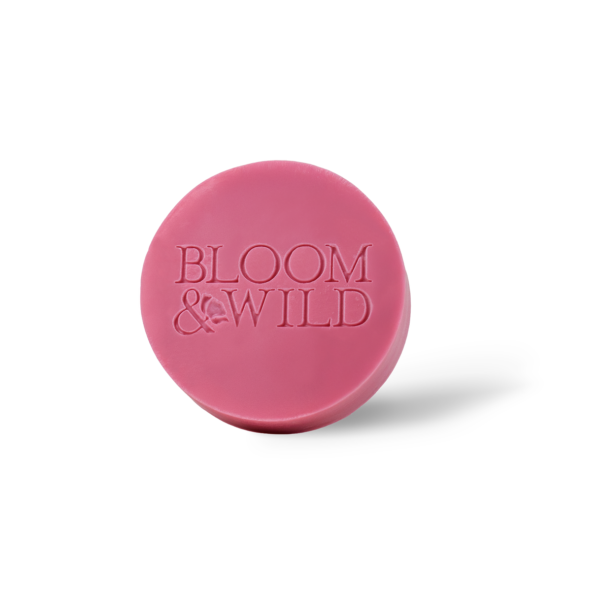Custom round bar soap, pink, ideal for mini corporate gifting and hospitality amenities