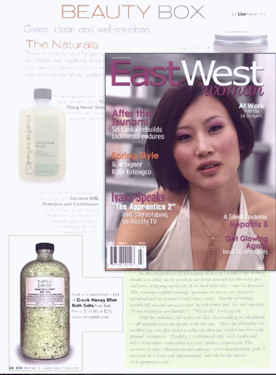 Bath Petals Greek Honey Mint Bath Salts featured in EastWest Woman, ‘Beauty Box’