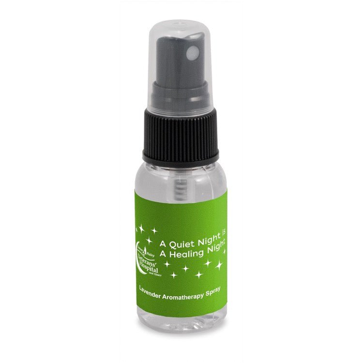1 oz clear spray bottle with black pump top and green label.
