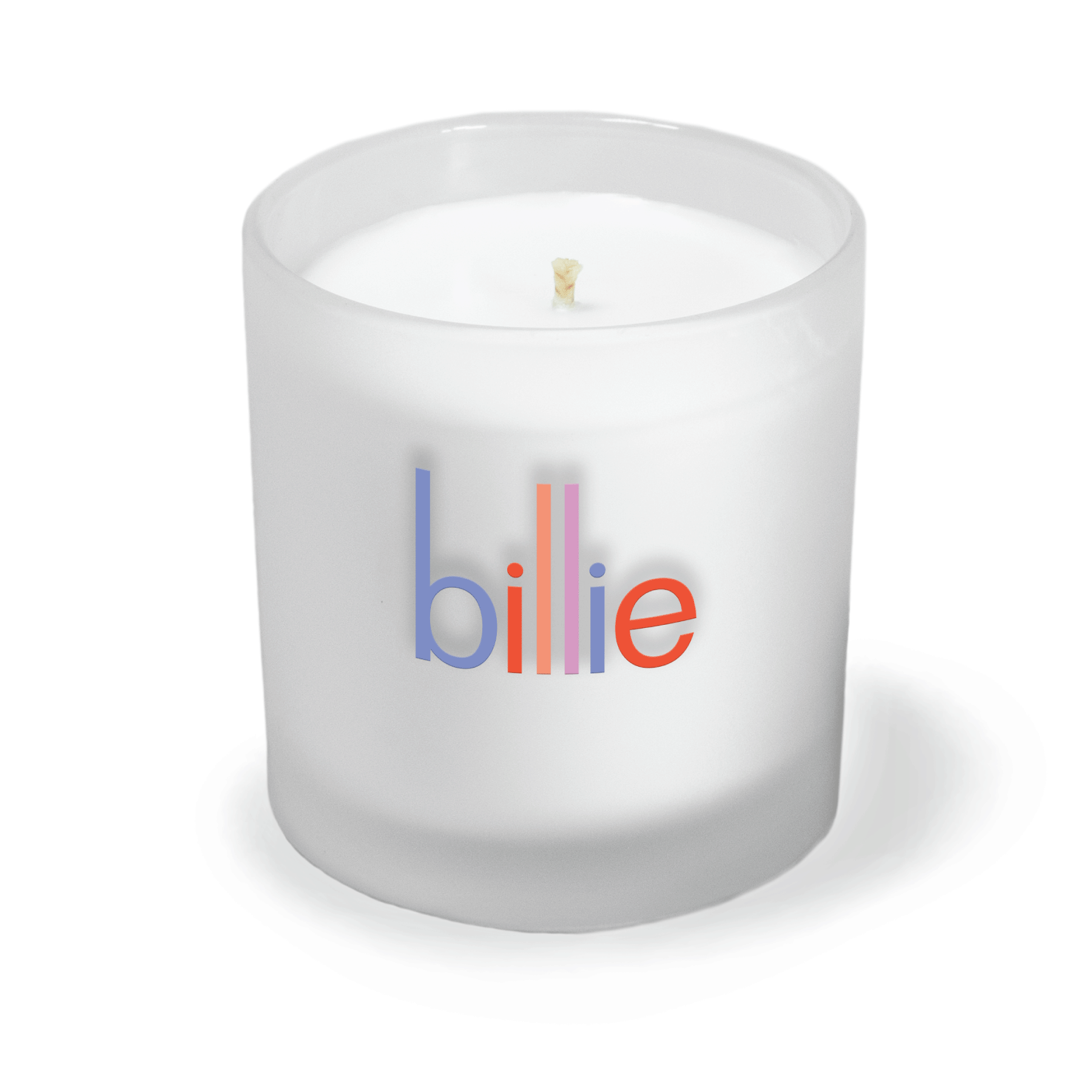 9 oz frosted glass candle with 4 Color logo