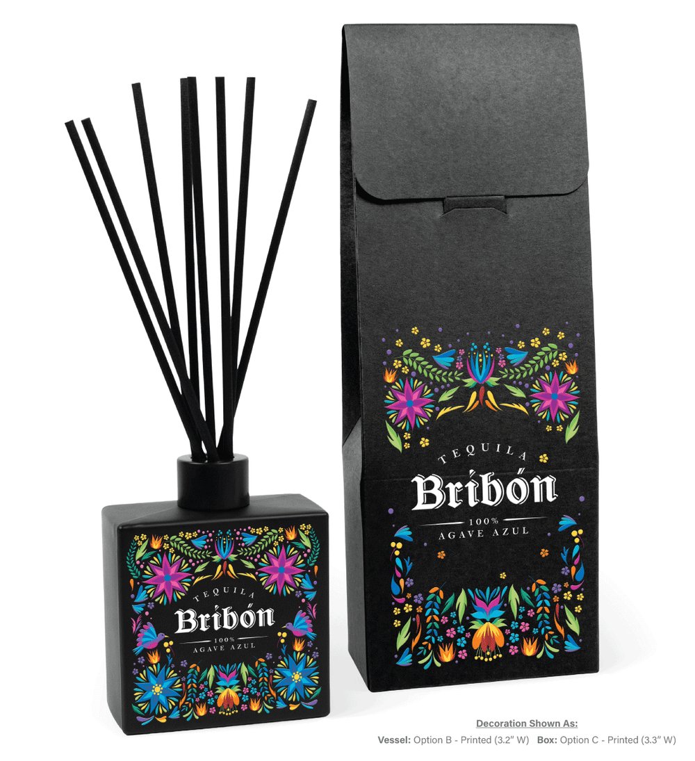 Custom Logo Reed Diffusers Corporate Gift| 8 oz Black |Bath Promotions
